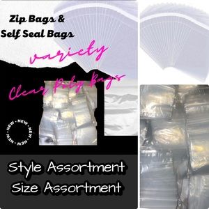1000 Clear Poly Bags Cello Bags & Resealable Bags Craft Storage Shipping VARIETY